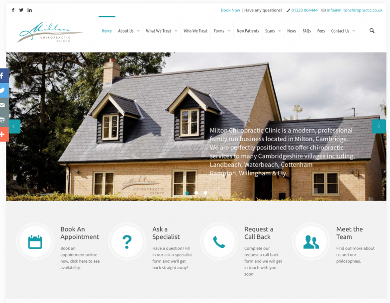 milton chiropractic seo
