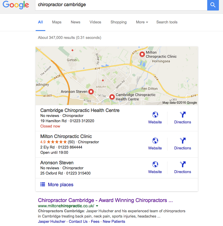 seo for chiropractors